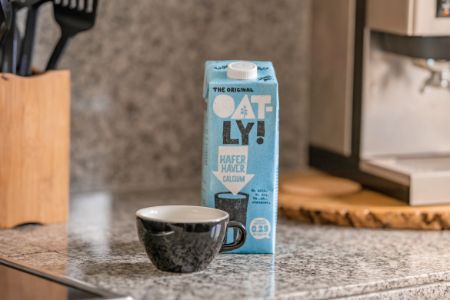 blue oat milk carton