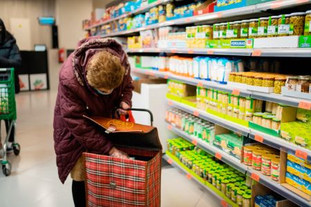 old woman shopping