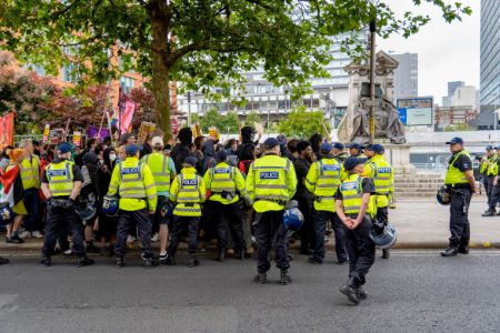 protesters in manchester