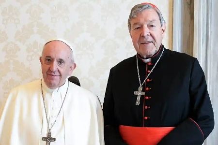 pell standing next to a pope