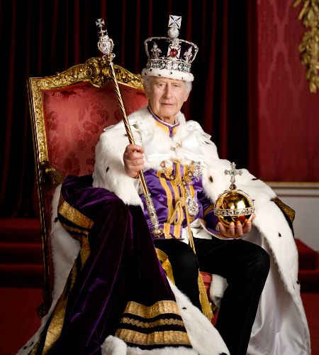 charles III on his throne